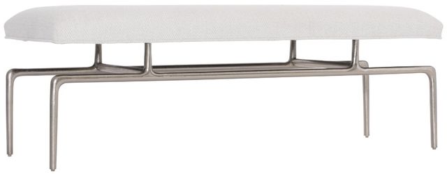 Bernhardt Solari Nickel/White Accent Bench-0