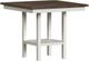 Elements International Brooks 5-Piece Medium Brown/Cream/White Counter Dining Set-4