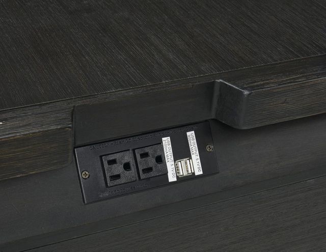 Signature Design by Ashley® Chisago Black End Table with Nickel Base -4