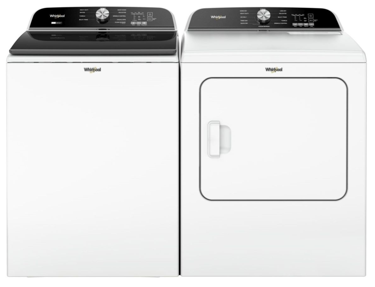 Whirlpool Top Load Pair (WTW6157PW-YWED6150PW) - White Whirlpool Top Load Pair (WTW6157PW-YWED6150PW) - White