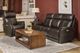 Flexsteel® View Chocolate Power Reclining Sofa with Console, Power Headests and Lumbar-3