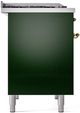 Ilve® Nostalgie II Series 40" Emerald Green Pro Style Dual Fuel Range-3