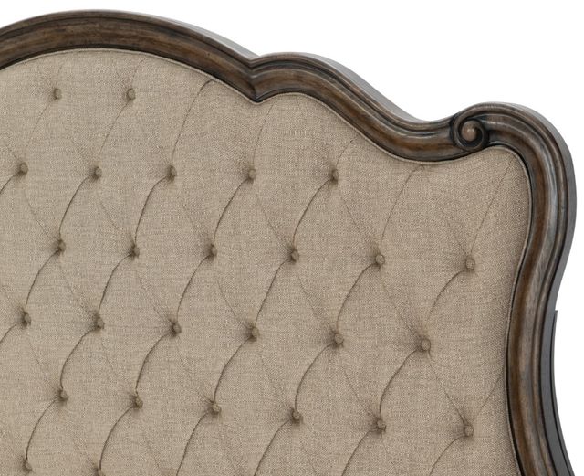 Homelegance® Heath Court Brown Queen Upholstered Panel Bed-3