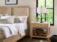 Universal Explore Home™ Modern Farmhouse Ames Rustic Natural Oak King Panel Bed-2