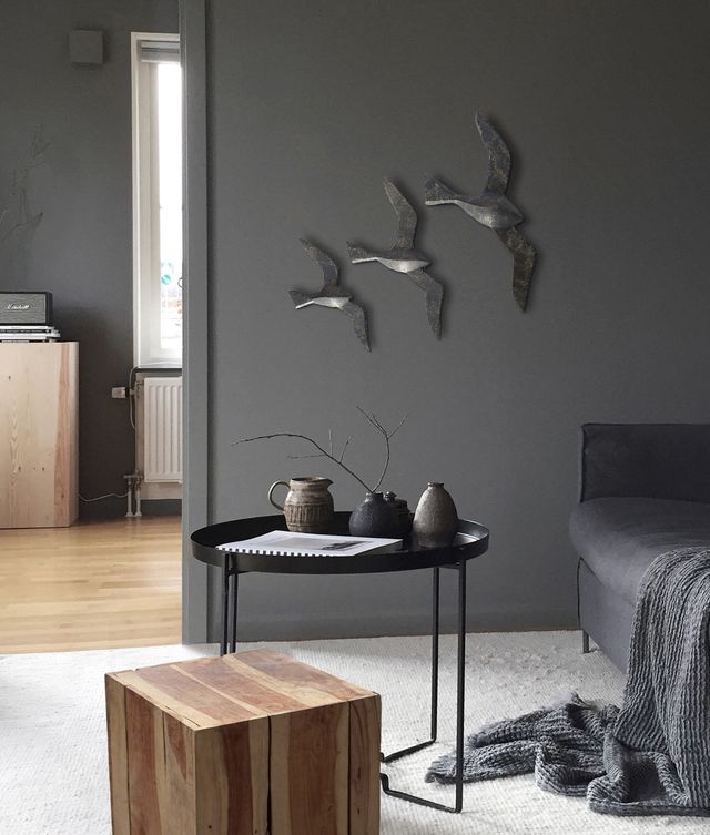 Renwil® Skyward Set of Three Charcoal Wall Art-1