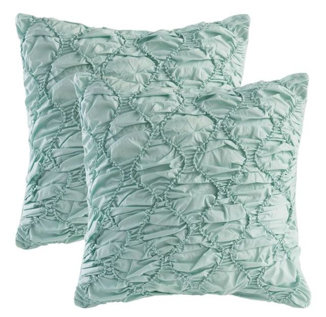 Olliix by Madison Park Keilani Aqua California King Eight Piece Cotton Printed Comforter Set-4