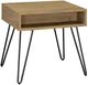 Coaster® Fanning 3-Piece Golden Oak Occasional Table with Black Base Set-5