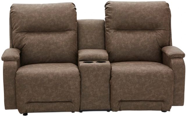 Best® Home Furnishings Customizable Maverly Leather Manual Rocker Reclining Loveseat with Console -3