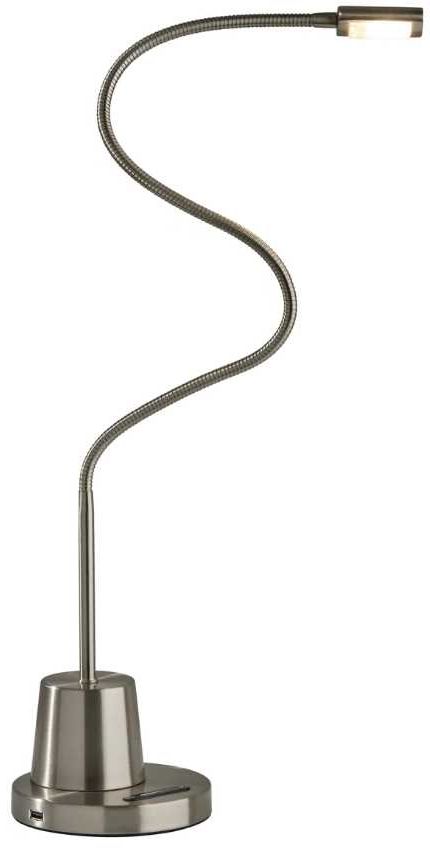 Adesso® Eternity Brushed Steel LED Desk Lamp-0