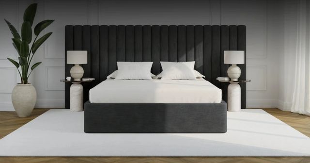 Puffy Milan Midnight Gray Queen Bed Frame-1