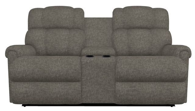 La-Z-Boy® Pinnacle Graphite Power Wall Reclining Loveseat with Console, Headrest, and Lumbar-1