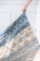 A & B Home Blue/Brown/White 2'x3' Rug-4
