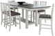 Liberty Furniture Brook Bay 7-Piece Carbon Gray/Textured White Trestle Dining Set-0
