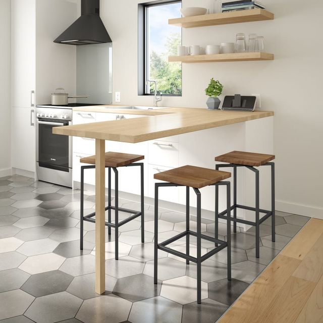 Amisco Atlas Swivel Wooden Bar Stool-1