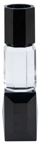 A & B Home Black/Clear Tealight Candle Holder-1