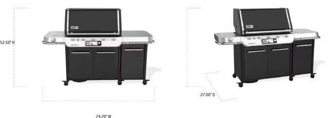 Weber® Summit® Smart FS38X E 5-Burner Black Freestanding Liquid Propane Grill-1