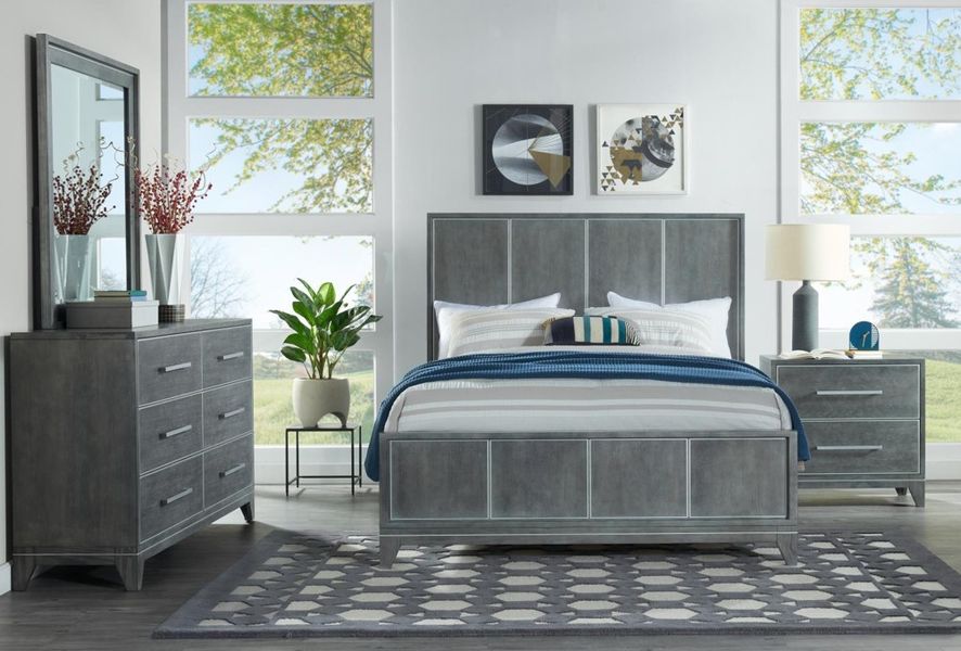 Martin Svensson Memphis 4-Piece Slate Gray Eastern King Bedroom Set ...