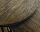 Hammary® Leone Weathered Barn Round Nesting Cocktail Table Set with Antique Brass Base-2