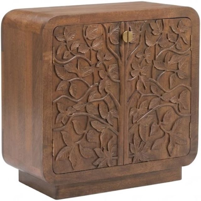 Jaipur Furniture Lumein Carved Brown Accent Cabinet-0