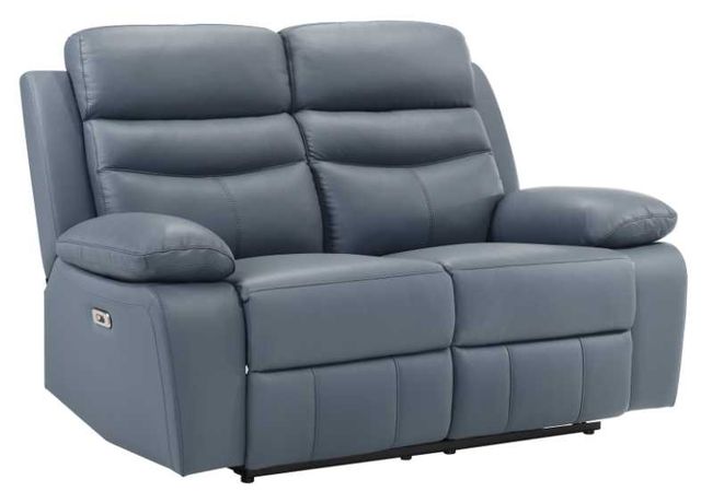 Homelegance® Hancock Blue Power Double Reclining Loveseat-0