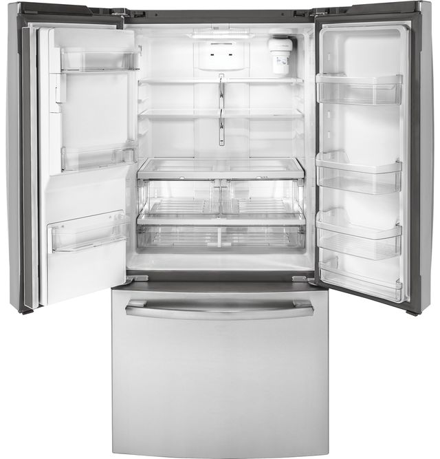 GE® 17.5 Cu. Ft. Stainless Steel Counter Depth French Door Refrigerator-2