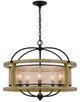 Cal® Lighting & Accessories Palencia 5-Light Distressed Oak Round Chandelier-1