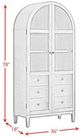 Elements International Portico Brown Oak Display Cabinet-2