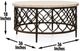 Steve Silver Co. Roland White Cocktail Table with Bronze Base-2