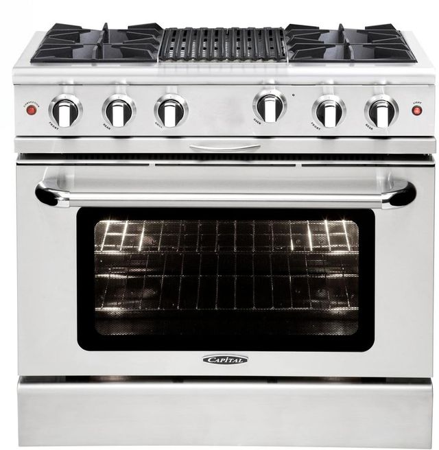 Capital Culinarian 36" Stainless Steel Pro Style Gas Range-0