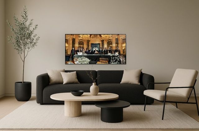 Classy Living Classic Gangster Movie Icons Art in Lavish Setting Wall Art-1
