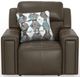 iAmerica Tuscany Chocolate Leather Power Lay Flat Recliner with Power Headrest-3