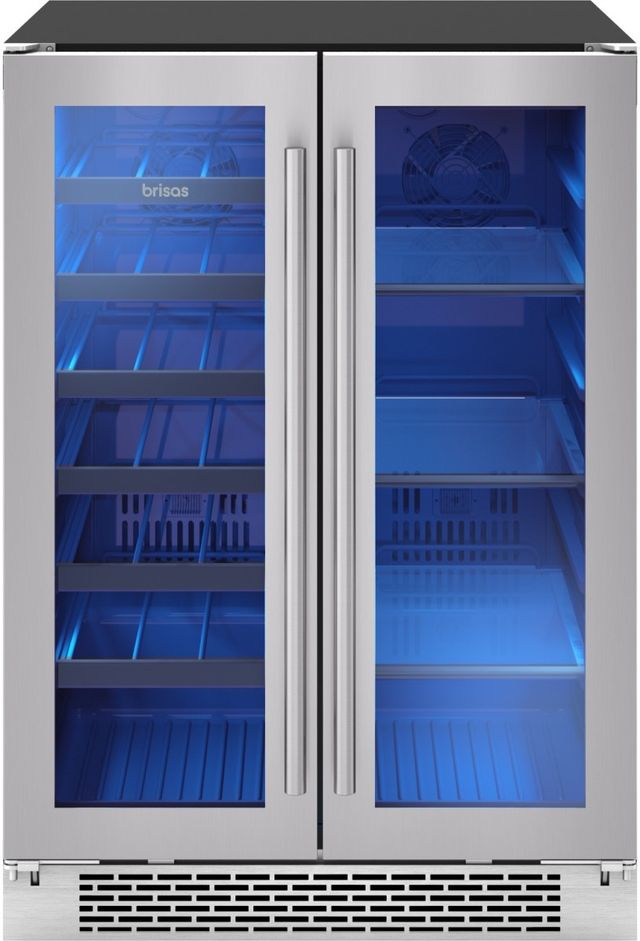 Zephyr Brisas 24" 5.2 Cu. Ft. Stainless Steel Frame Wine Cooler-0