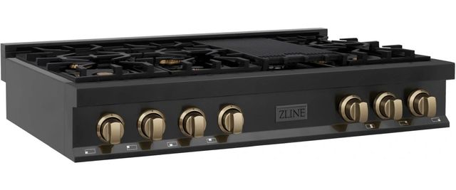 ZLINE Autograph Edition 48" Black Stainless Steel Gas Rangetop-1