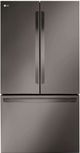 LG 36" 26.5 Cu. Ft. PrintProof™ Black Stainless Steel Smart Counter Depth French Door Refrigerator -0