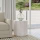 Classic Home Layne White Round End Table-1