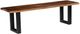 Crestview Collection Fletcher Black/Stained Brown Bench-0