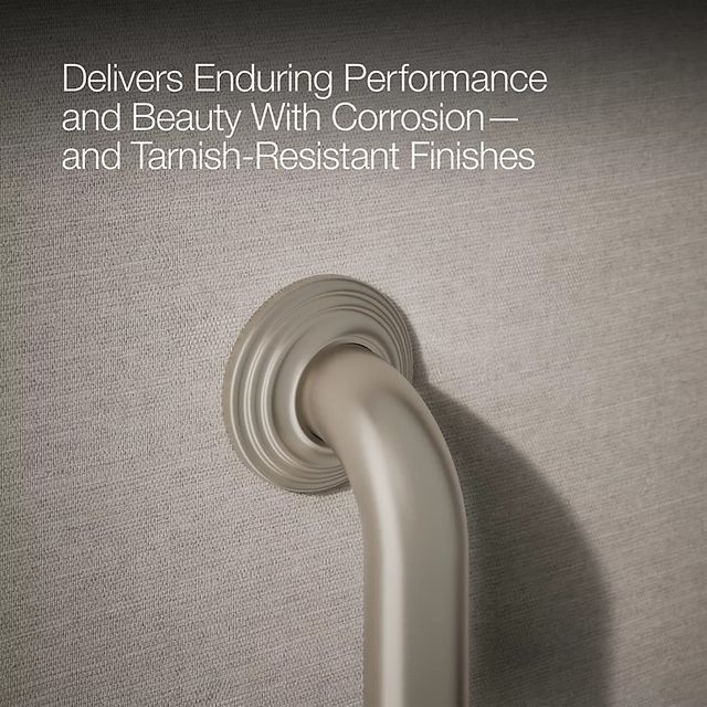 Kohler® Traditional Vibrant Brushed Nickel 12" Grab Bar-4