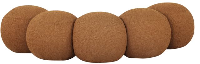 Meridian Furniture Apollo Saddle 75" Boucle Fabric Upholstered Bench-1