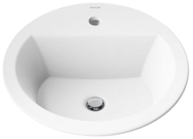 Kohler Bryant® White 19" Round Drop-In Bathroom Sink-4