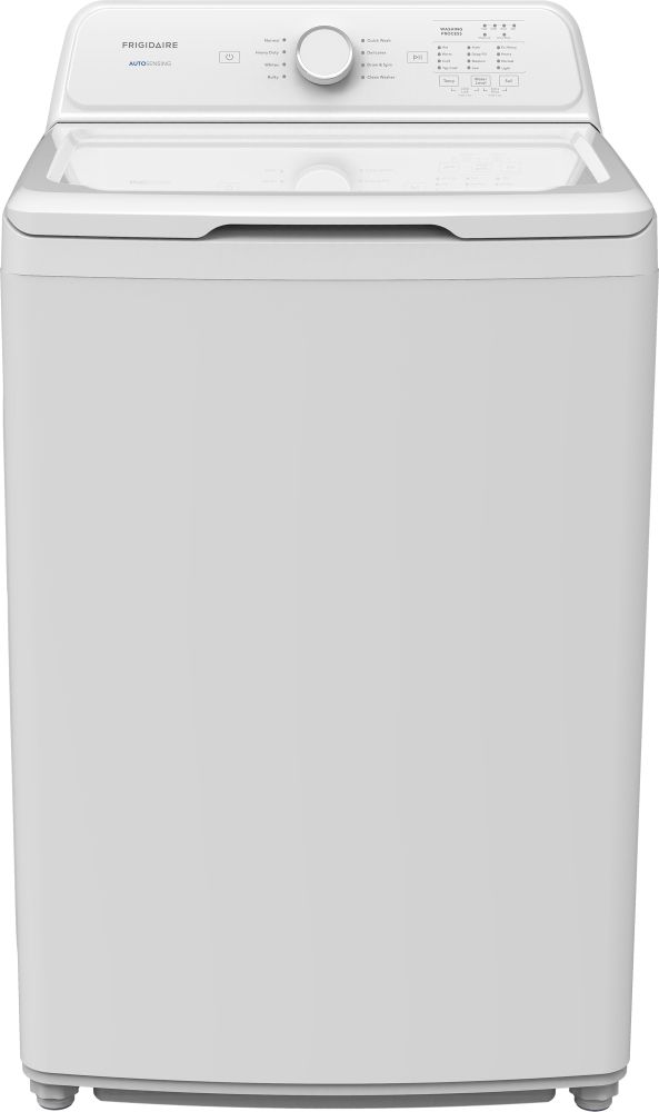 Frigidaire® White Agitator Top Load Washer and Front Load Electric Dryer Laundry Pairing-1
