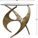 Uttermost® Graciano Glass Top Side Table with Antique Gold Base-2