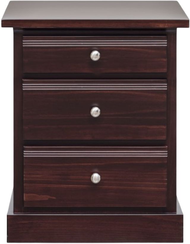 Mako Wood Furniture Soho Brown 2 and 1/2-Drawer Nightstand-0