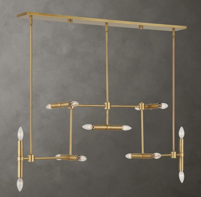 Uttermost® Cadre Antique Brass 14-Light Pendant-1