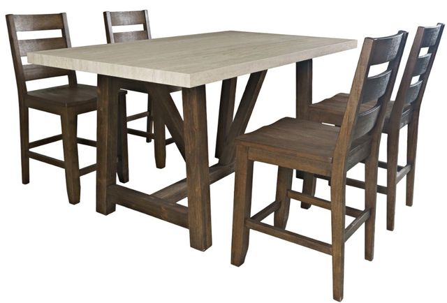 Jofran Inc. Sierrafina Cortado Rung Back Counter Stool-4
