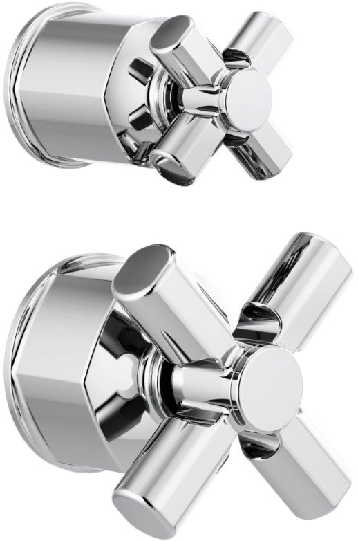 Brizo Invari® Polished Chrome Pressure Balance Valve with Integrated Diverter Trim Cross Handle Kit-0