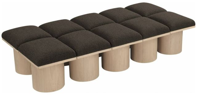 Meridian Furniture Pavilion 10-Piece Brown/Natural 78" Modular Bench Set-0