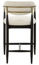 Uttermost® Moxie Matte Black/Off-White Counter Stool with Brushed Brass Accent-5