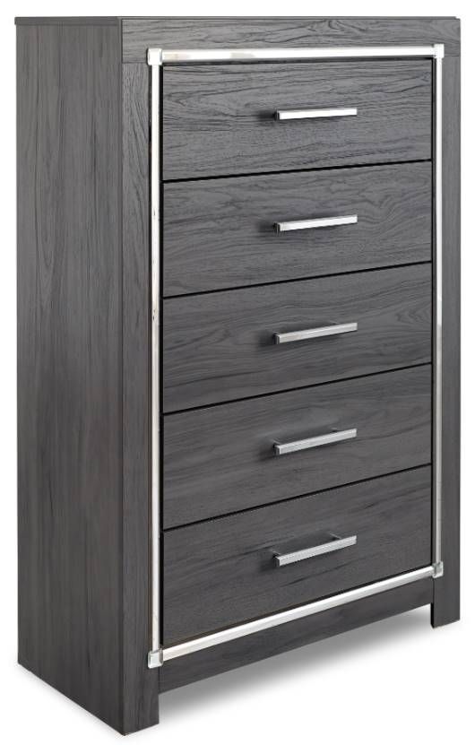 Signature Design by Ashley® Lodanna 5-Piece Gray California King or King Panel Headboard Bedroom Set-4