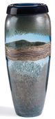 Giftcraft Blue/Gold Glass Vase-0