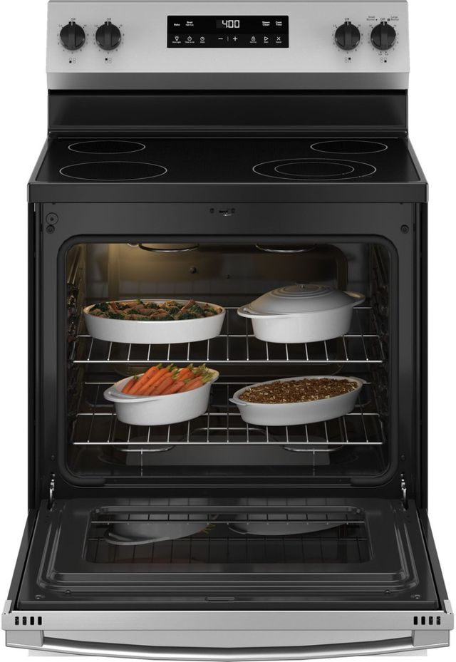 GE® 400 Series 30" Stainless Steel Freestanding Electric Range-3